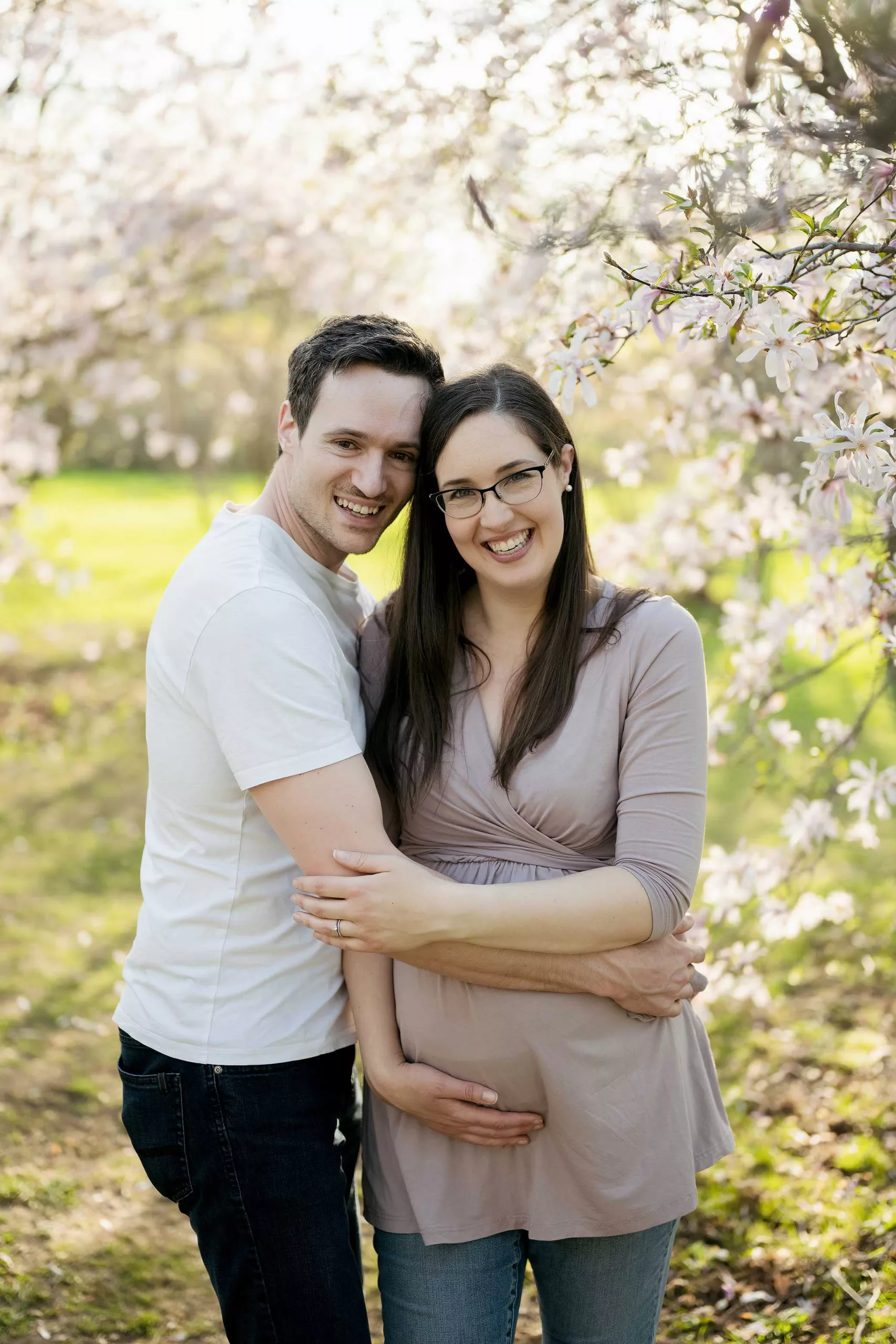 Cherry Blossoms, Tulips, and Floral Maternity Photoshoots in