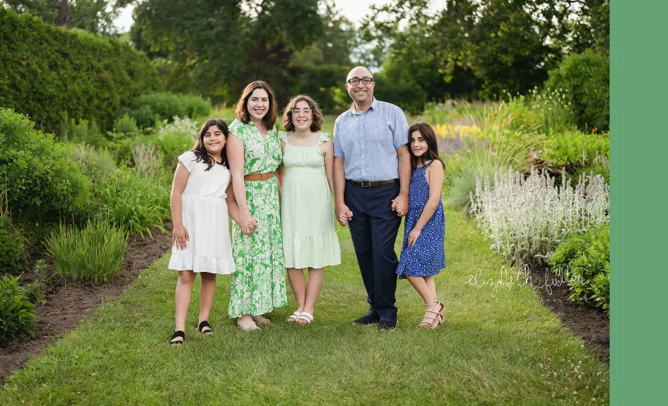 family at ornamental gardens