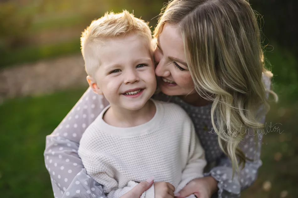 fall mini session mother son photo