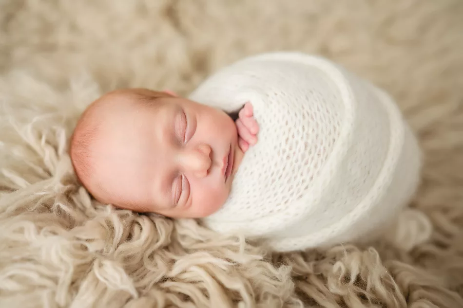 swaddle newborn photo